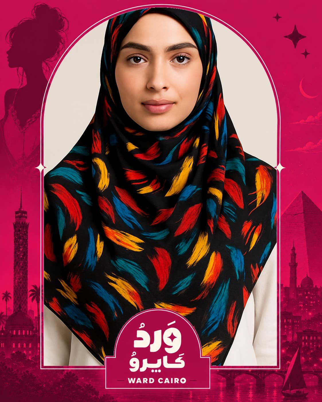 Colorful Scarf with Modern Eye-Catching Design